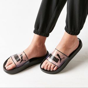 puma slides see through